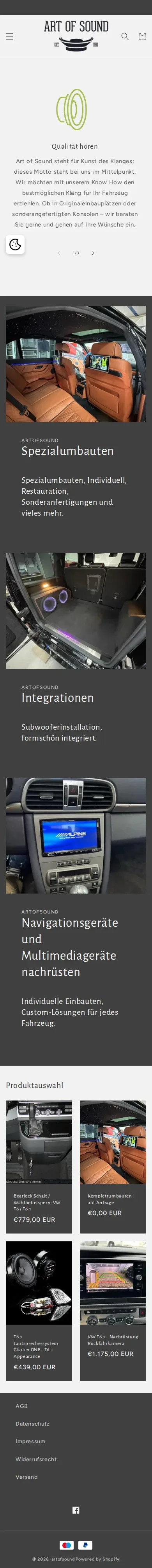 Art of Sound – Ansicht Mobil