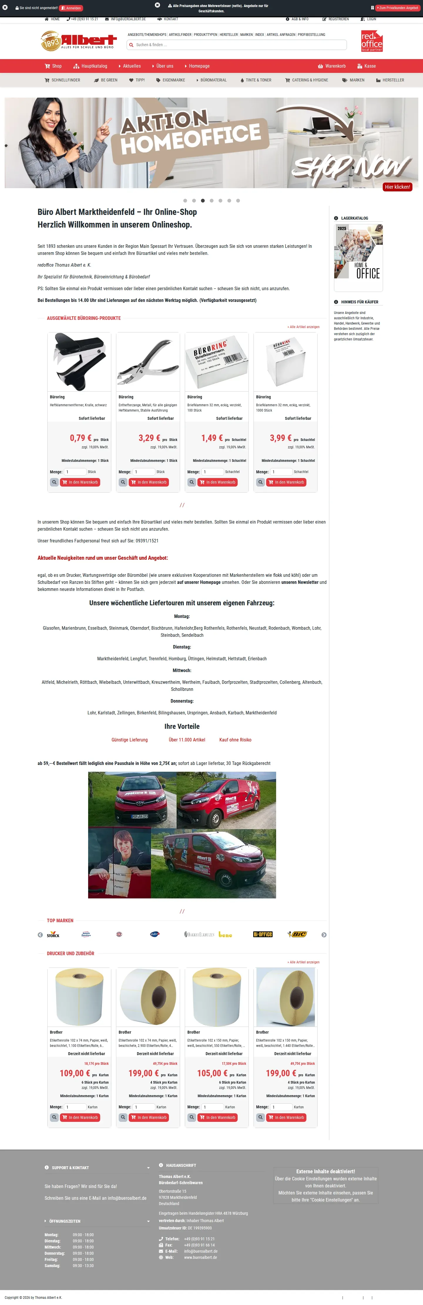 bueroalbert.brshop24.de – Ansicht Desktop