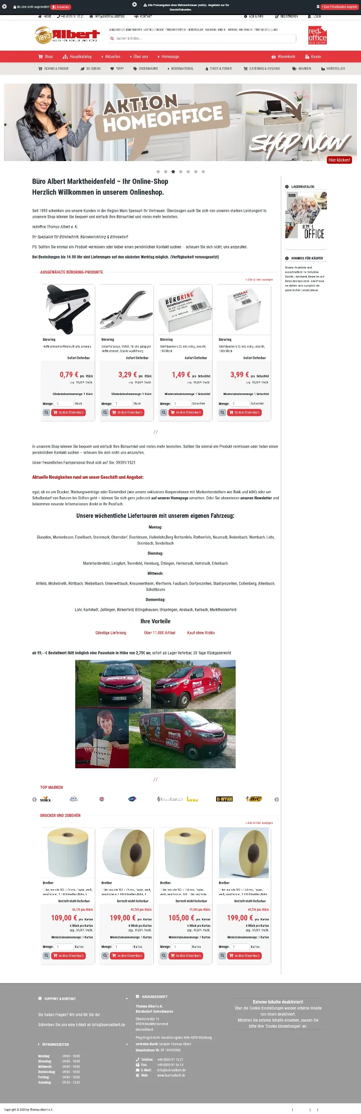bueroalbert.brshop24.de – Ansicht Desktop