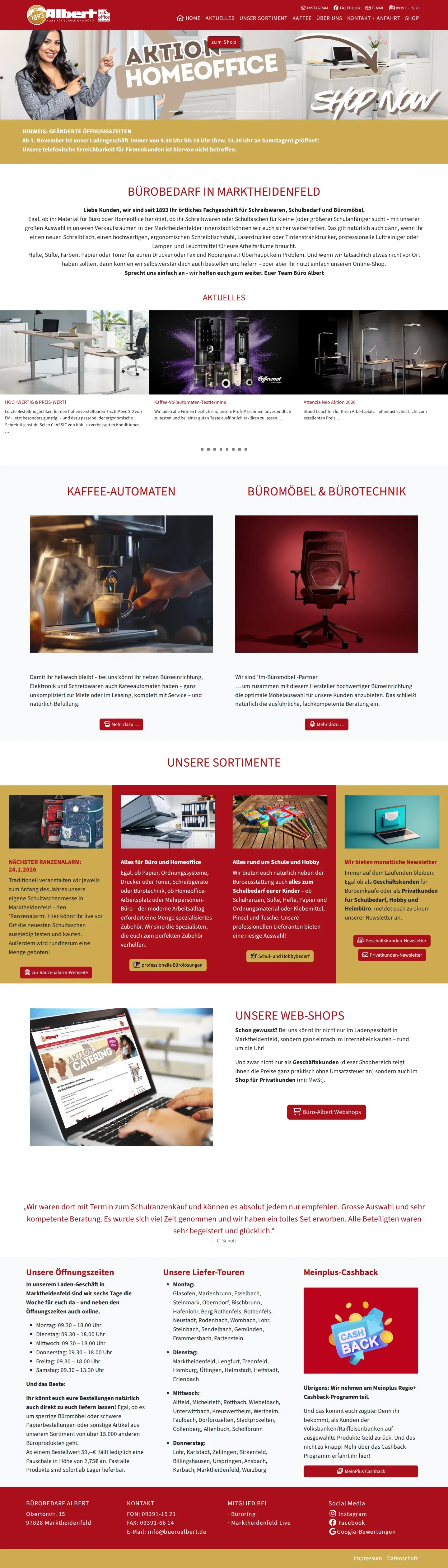 bueroalbert.de – Ansicht Desktop