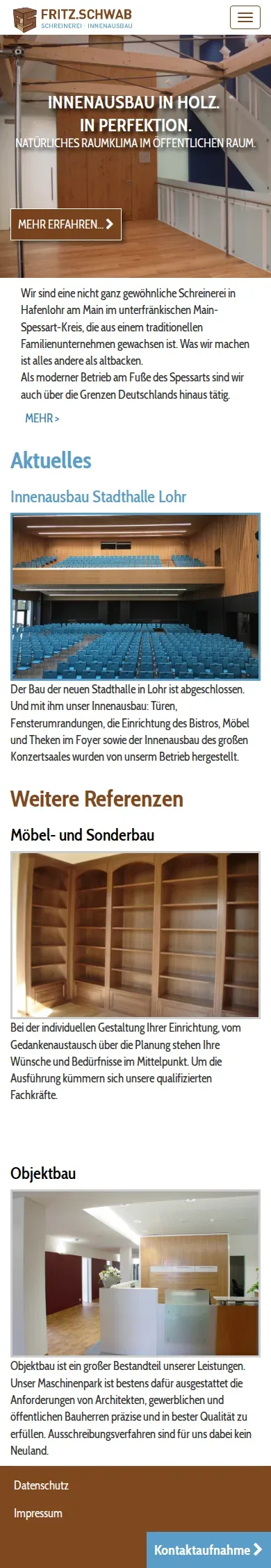 fritzschwab.de – Ansicht Mobil