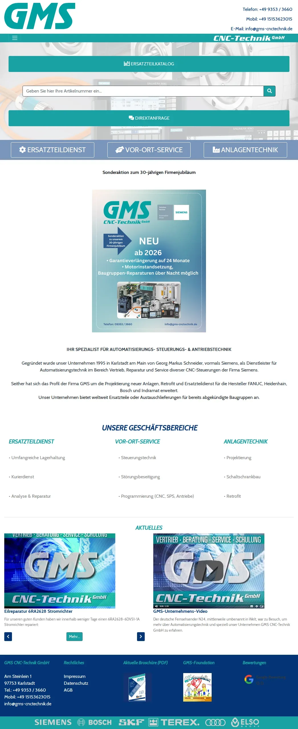 gms-cnctechnik.de – Ansicht Mobil