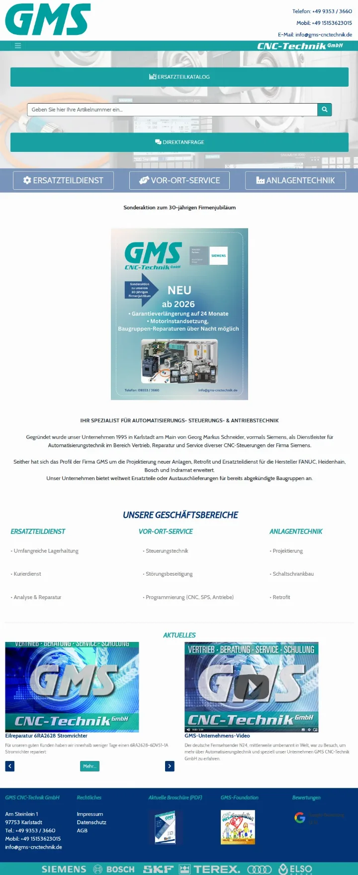 gms-cnctechnik.de – Ansicht Mobil