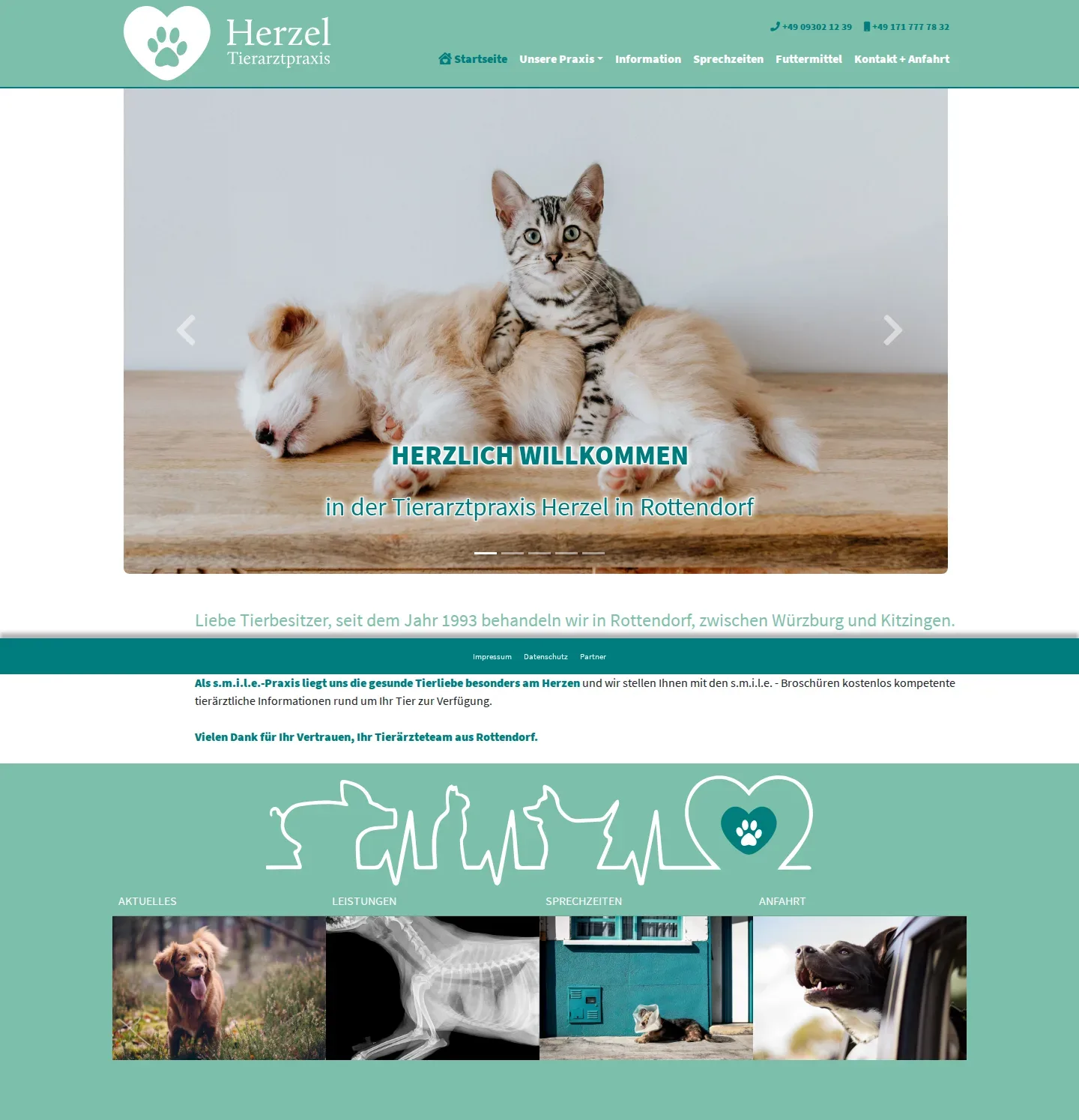 herzel-vet.de – Ansicht Desktop