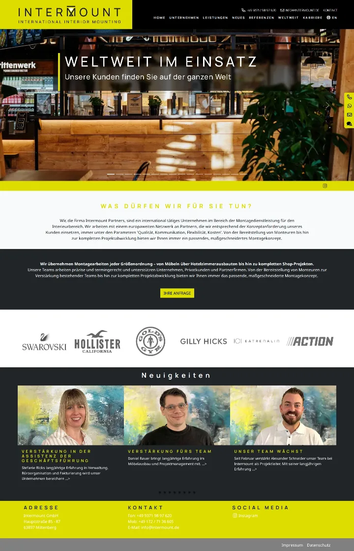 intermount.de – Ansicht Desktop