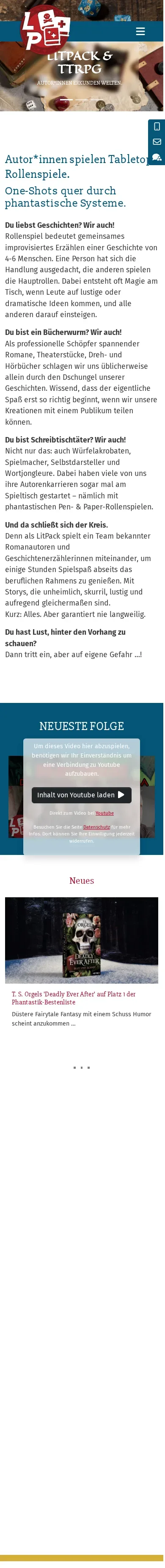 litpack.de – Ansicht Mobil