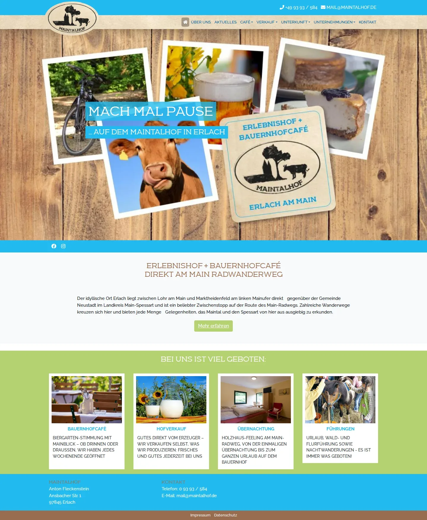 maintalhof.de – Ansicht Desktop