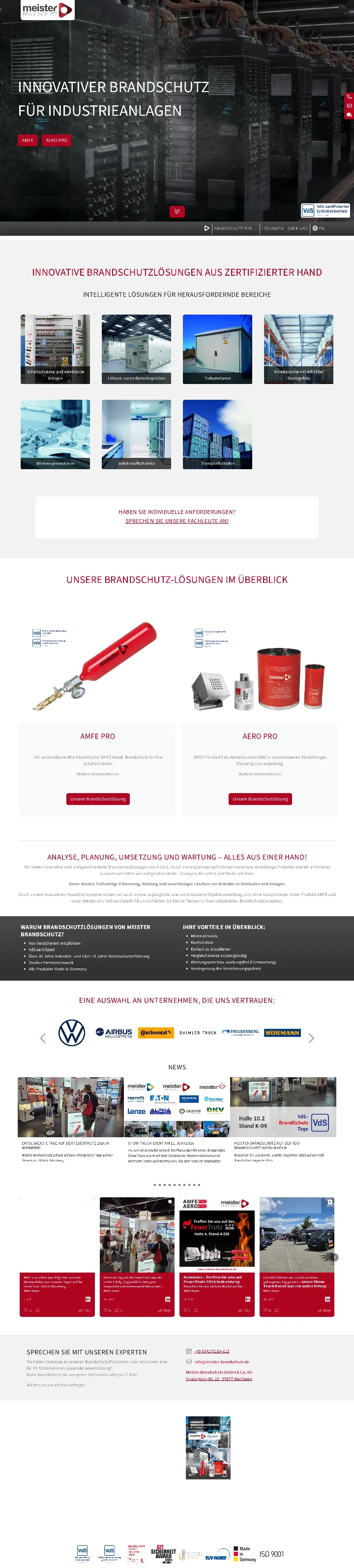 meister-brandschutz.de – Ansicht Desktop