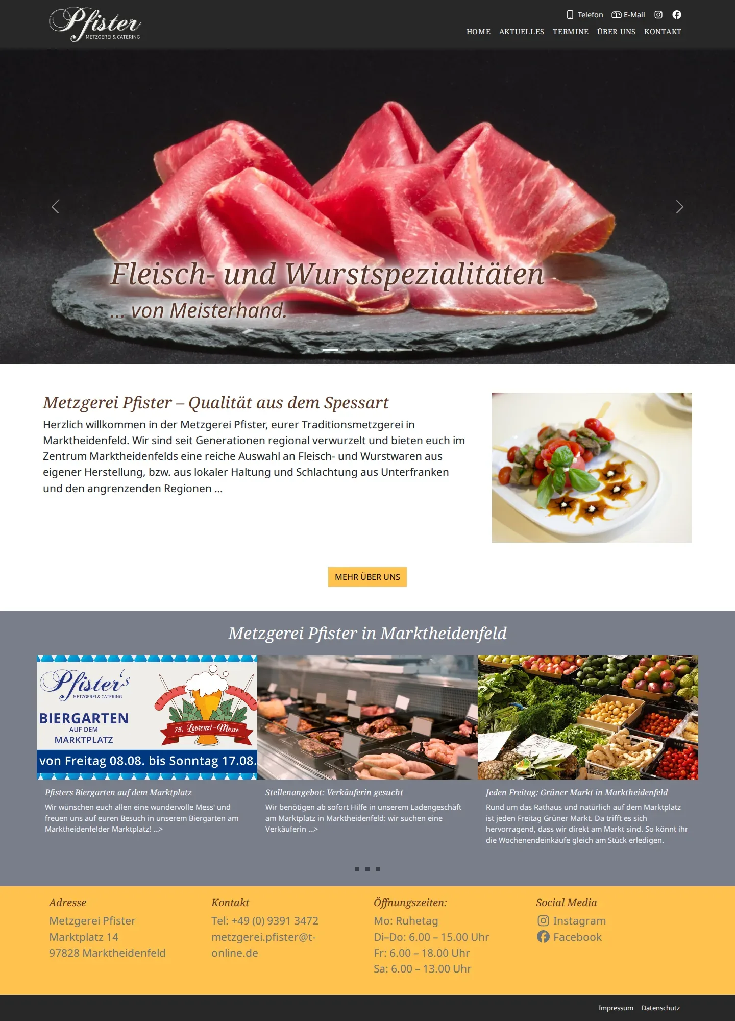 metzgerei-pfister.de – Ansicht Desktop