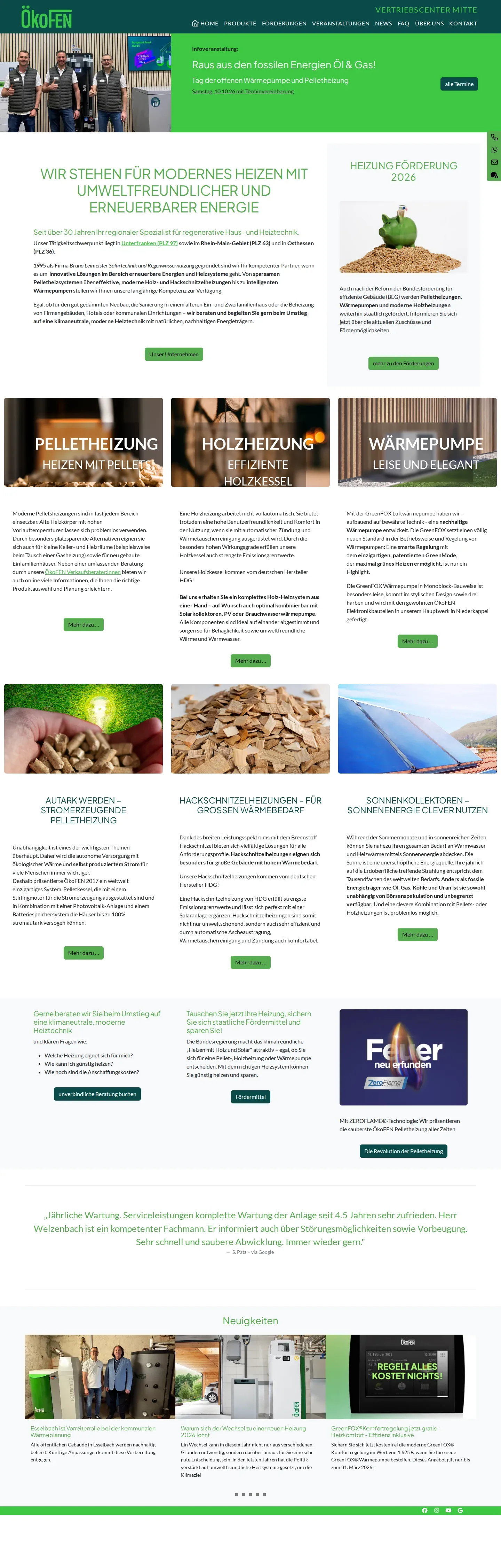 oekofen-heizung.de – Ansicht Desktop