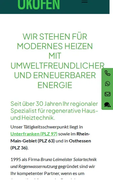 oekofen-heizung.de – Ansicht Mobil