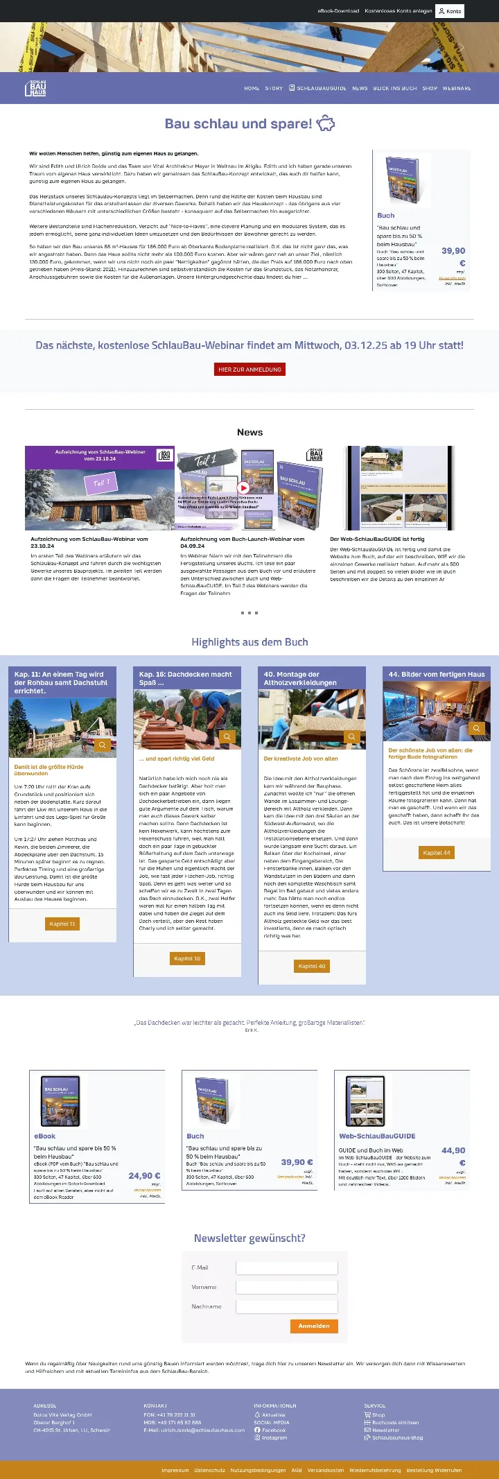 schlaubauhaus.com – Ansicht Desktop