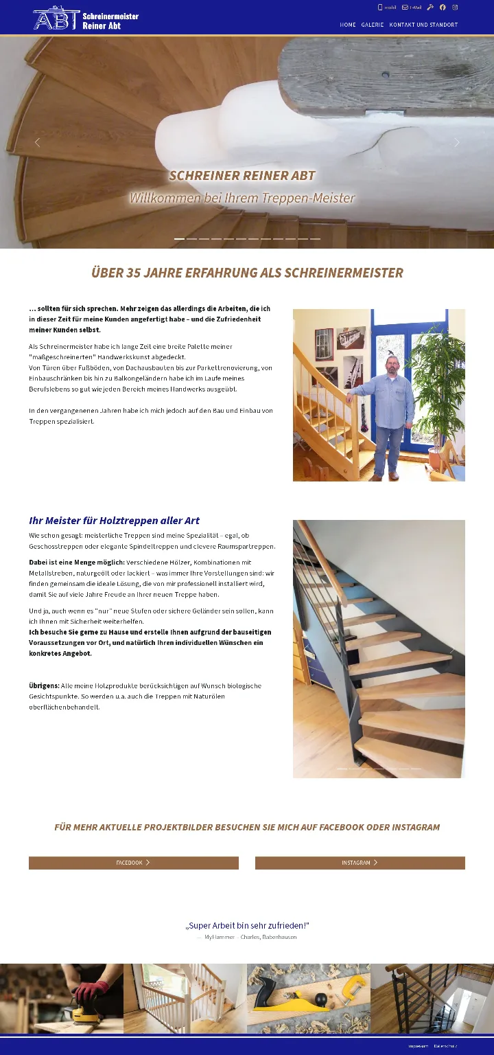 schreinerei-abt.de – Ansicht Desktop