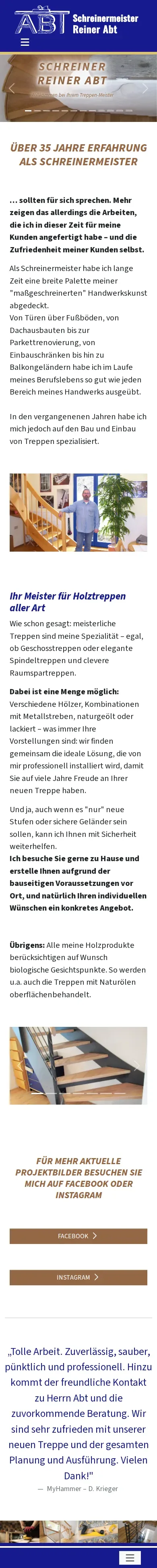 schreinerei-abt.de – Ansicht Mobil