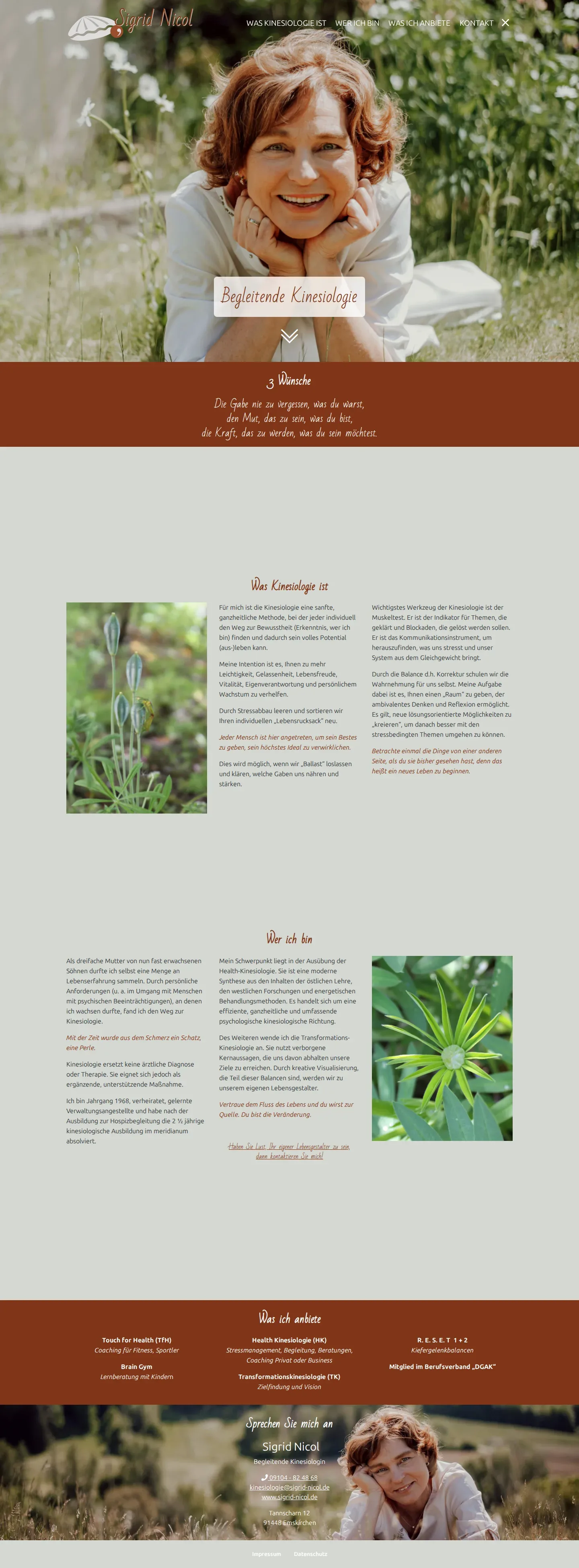 sigrid-nicol.de – Ansicht Desktop