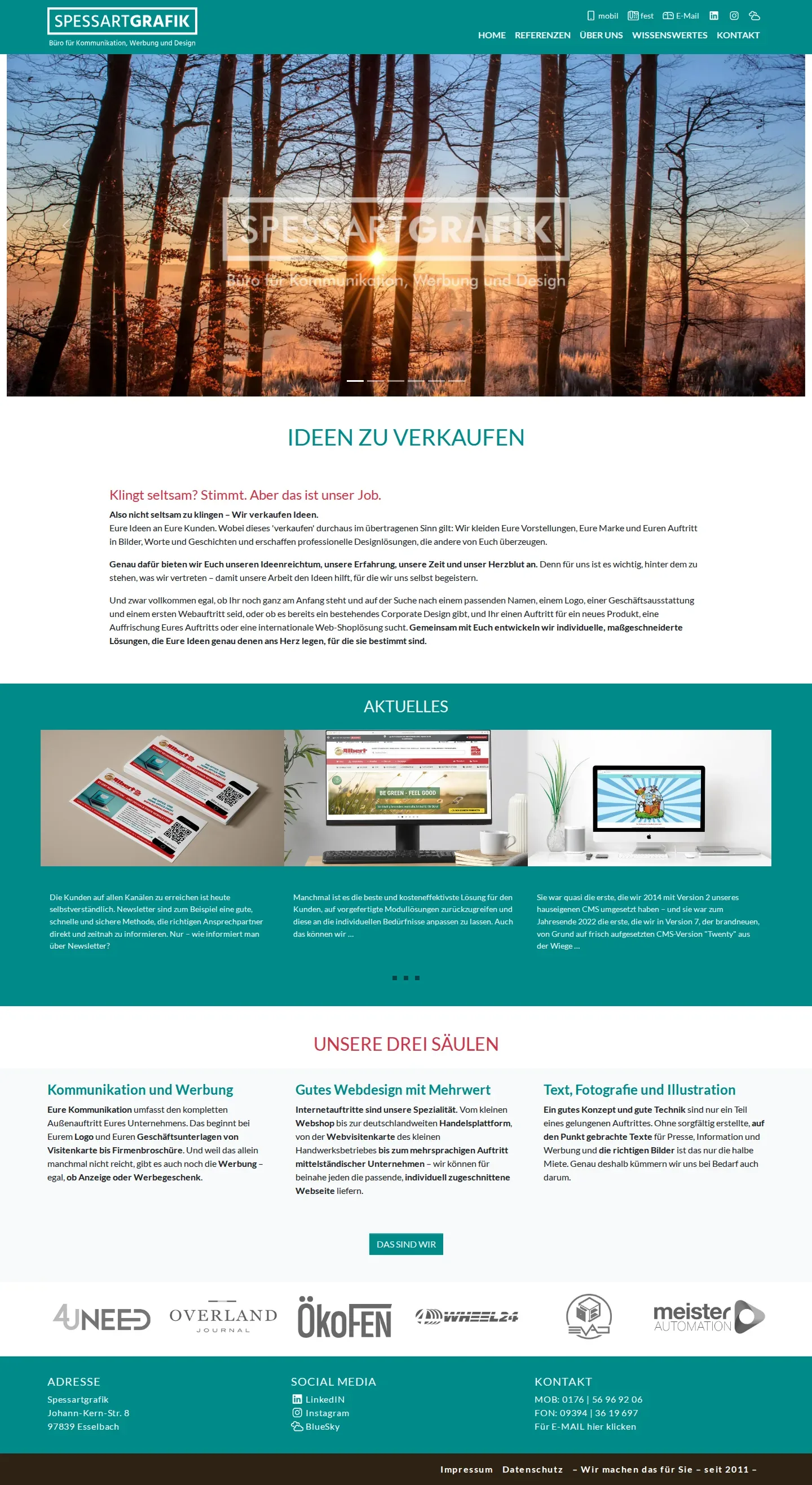 spessartgrafik.de – Ansicht Desktop