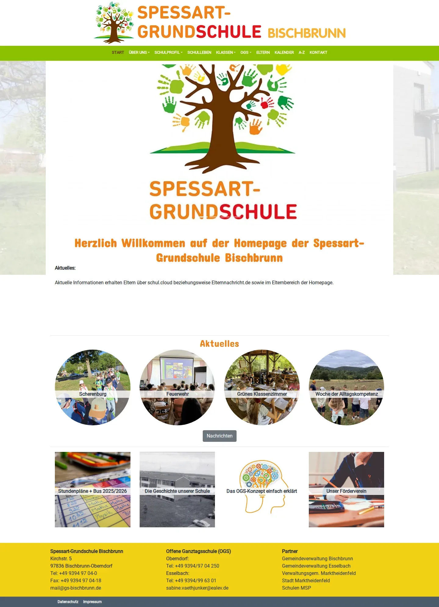 spessartgrundschule.de – Ansicht Desktop