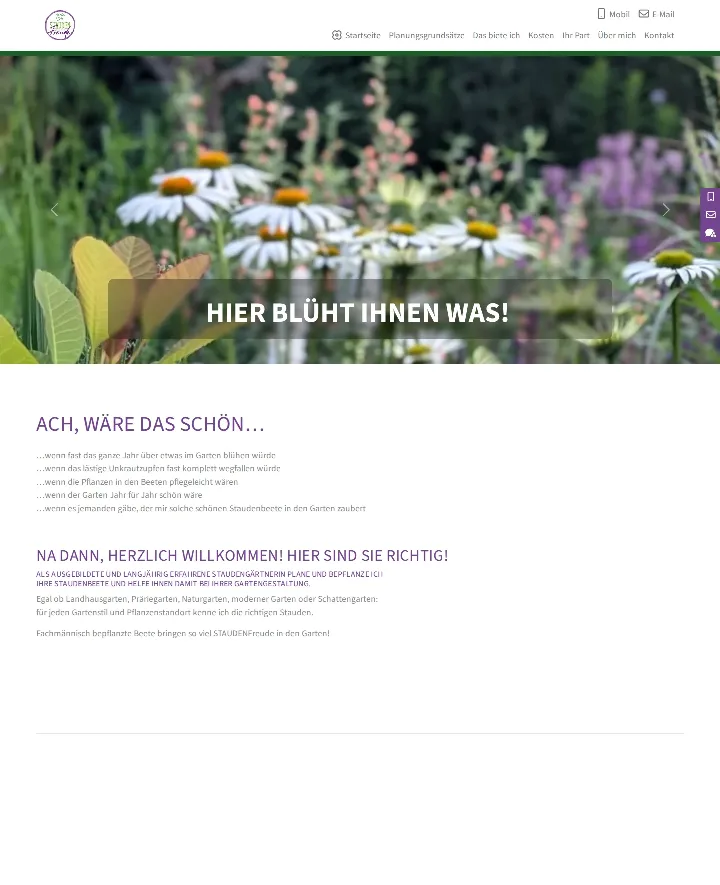 staudenfreude.de – Ansicht Desktop