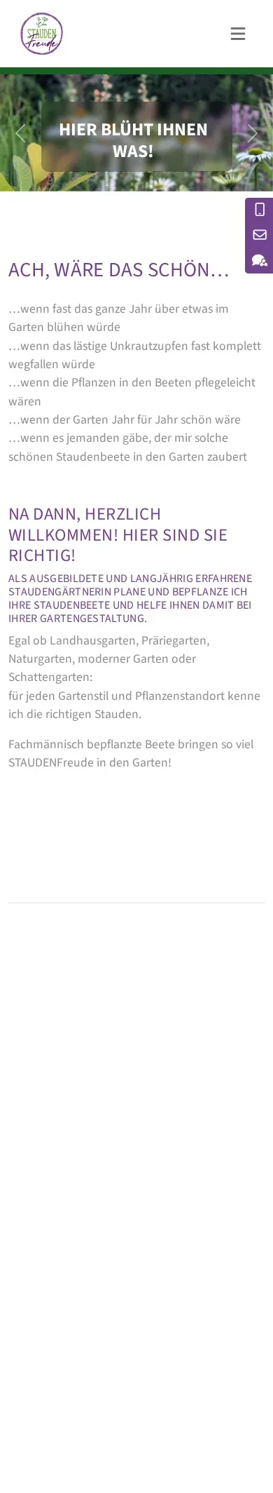 staudenfreude.de – Ansicht Mobil