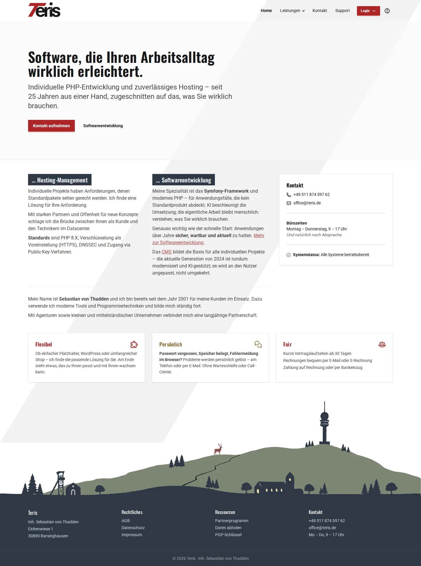teris.de – Ansicht Desktop