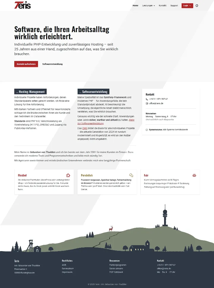 teris.de – Ansicht Desktop