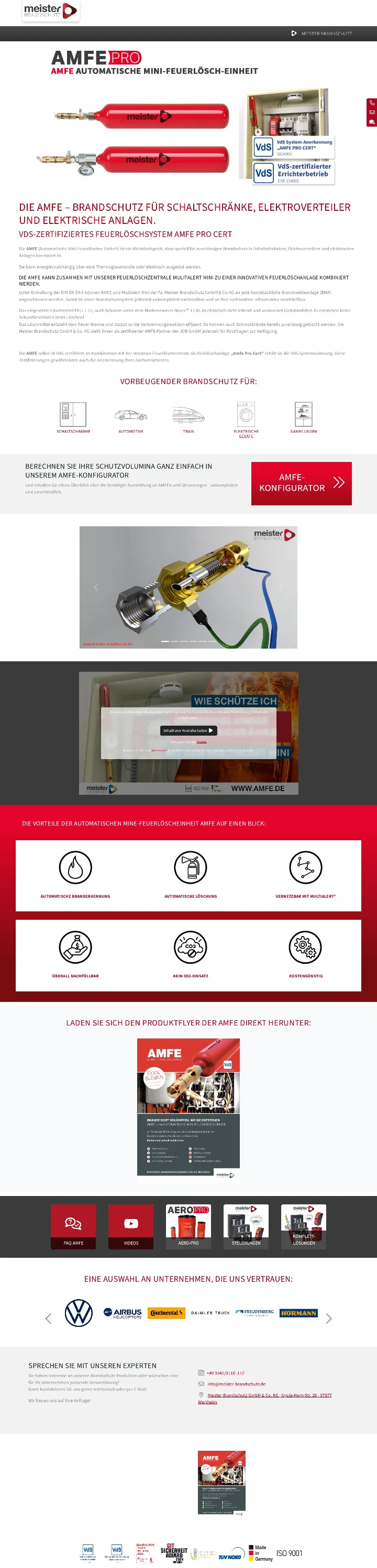 amfe.de – Ansicht Desktop