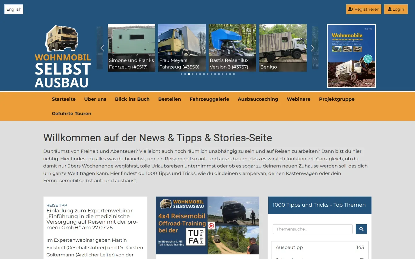 wohnmobil-selbstausbau.com – Ansicht Desktop